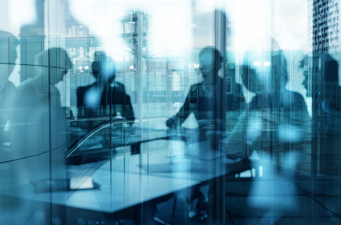 EG team collaboration through glass meeting room